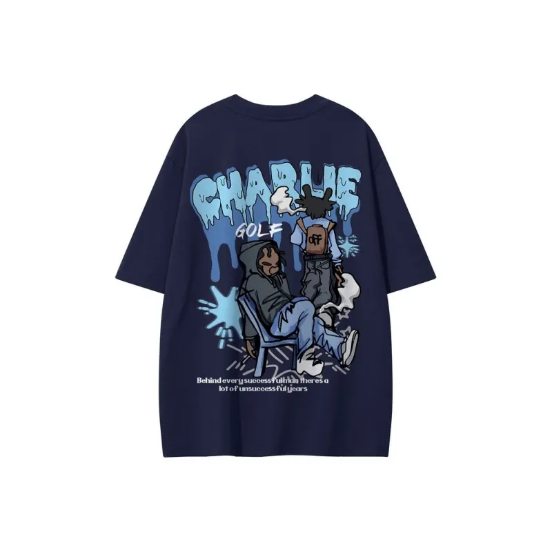 CHARLIE GOLF T Shirt Unisex Navy Blue-0