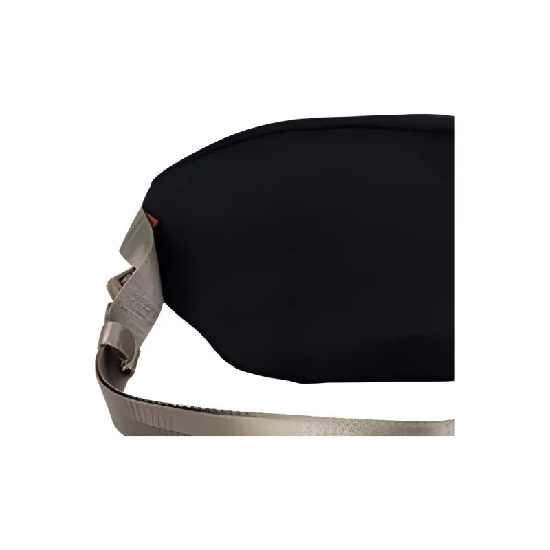 Doughnut Nylon Fabric One Shoulder Crossbody Fanny Pack Women's Black-3