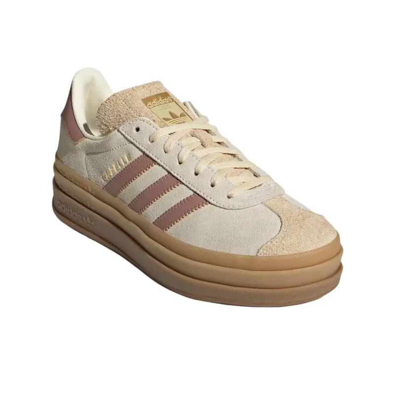 Adidas Originals GAZELLE Abrasion Resistant Low Top Skateboard Shoes Women's Beige-1