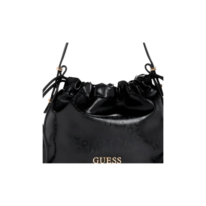 GUESS Artificial Leather Hobo Bag Shoulder Bag Trumpets Women's Black-3