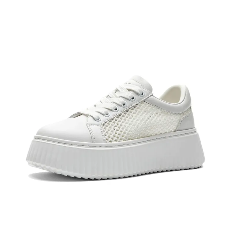 NINE WEST Low Top Skateboard Shoes Women's White-1