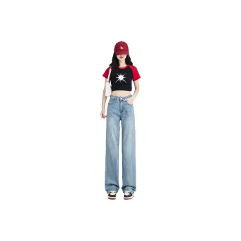 SNOOPY Jeans Women's Vintage Blue