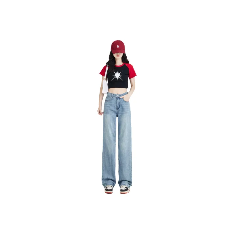 SNOOPY Jeans Women's Vintage Blue-0