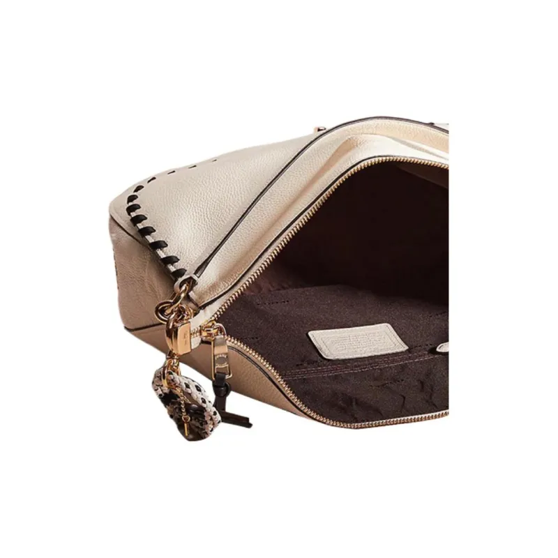 COACH Hobo Leather Crossbody Bags Tubas Women's Chalk White-4