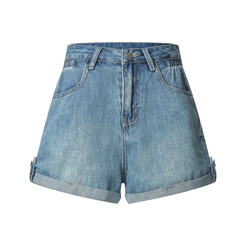 SNOOPY Denim Shorts Women's Vintage Blue-0