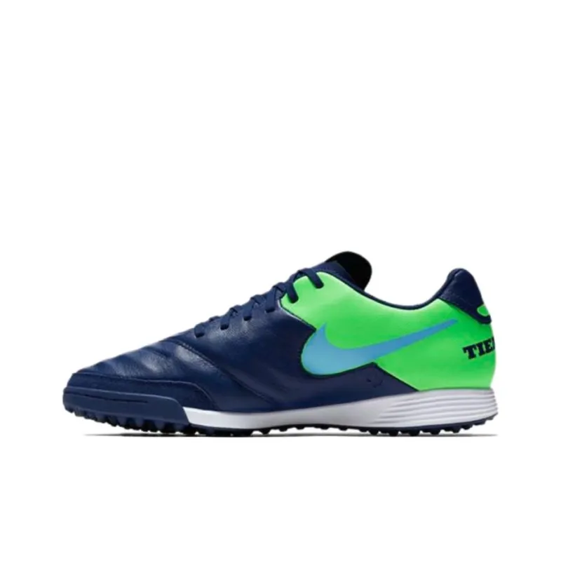 Nike Tiempo Genio 2 TF Turf Wear resistant And Waterproof Soccer Shoes Men's Blue-0