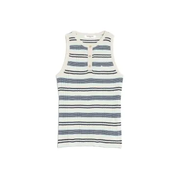 Maison Kitsuné Fine ribbed Striped Top