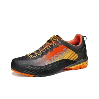 ASOLO Eldo Abrasion Resistant Low Top Hiking Shoes Men's Gray Yellow Orange