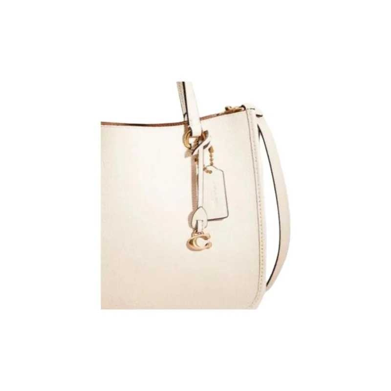 COACH Tyler Polished Pebbled Leather Handbag, Shoulder Bag, Crossbody Bag Large Size Women's Chalk White-2