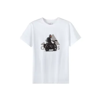HYUNDAI Men's Short Sleeved T Shirt 100% Cotton Crew Neck Versatile Summer Fashion Trend Loose Fit Casual T Shirt Men's
