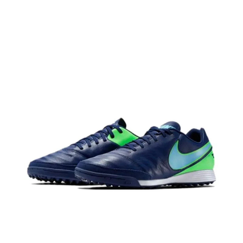 Nike Tiempo Genio 2 TF Turf Wear resistant And Waterproof Soccer Shoes Men's Blue-2