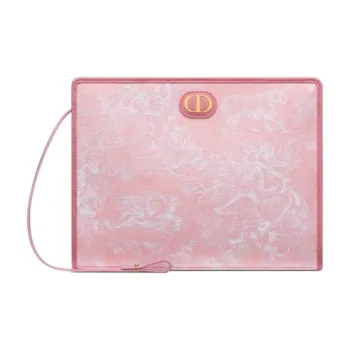 DIOR Dioriviera Cotton Clutch Women's Pink White