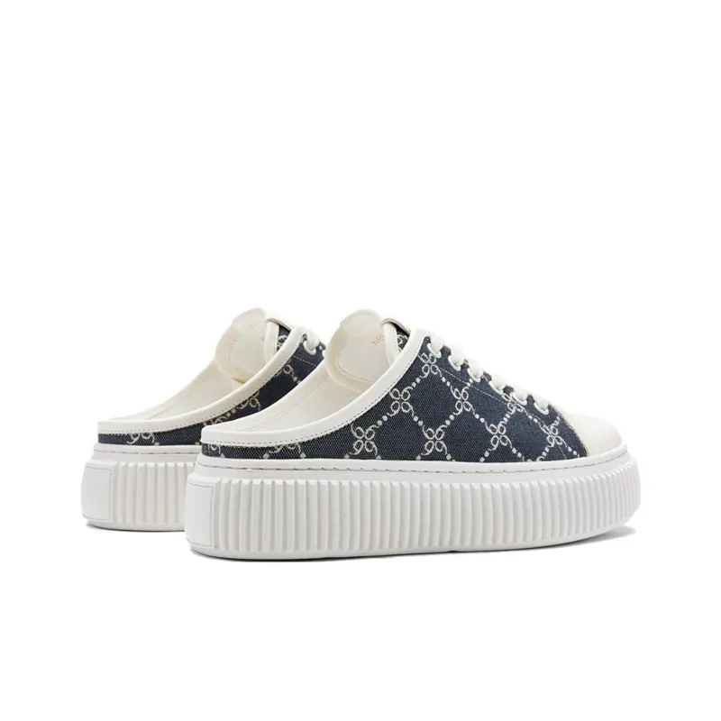 NINE WEST Abrasion Resistant Closed Toe Slippers Women's Blue/White-2