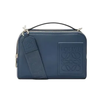 LOEWE Satin Calfskin Camera Bag Crossbody Bag Mini Men's Blue