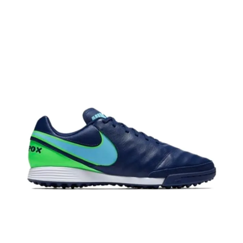 Nike Tiempo Genio 2 TF Turf Wear resistant And Waterproof Soccer Shoes Men's Blue-1