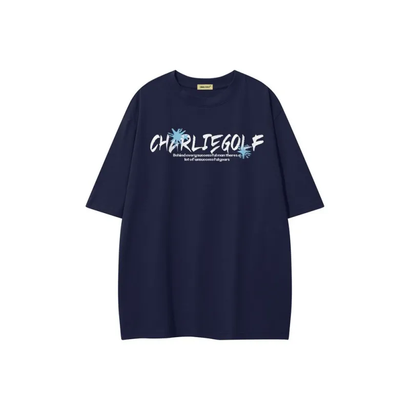 CHARLIE GOLF T Shirt Unisex Navy Blue-1