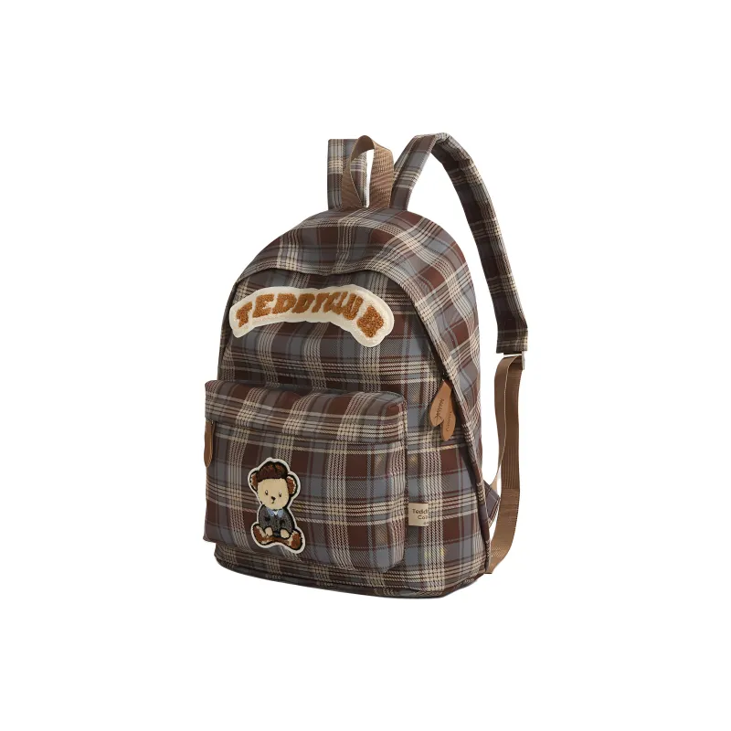 Teddy Bear Collection Nylon Backpack Women's Brown-1