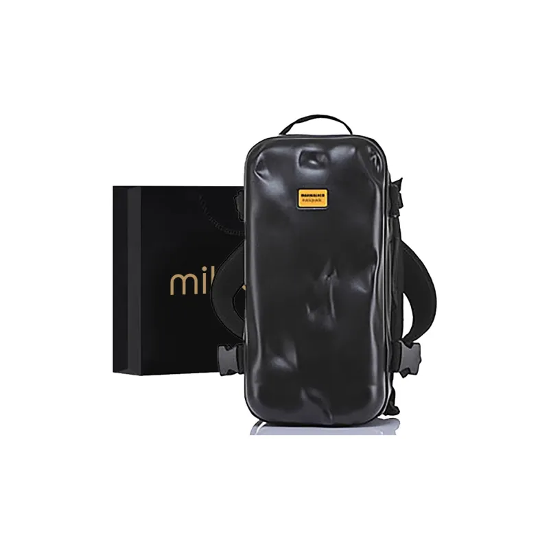 MILOOKY ABS+PC Helmet Bag Backpack Regular Unisex Silver/Black-8