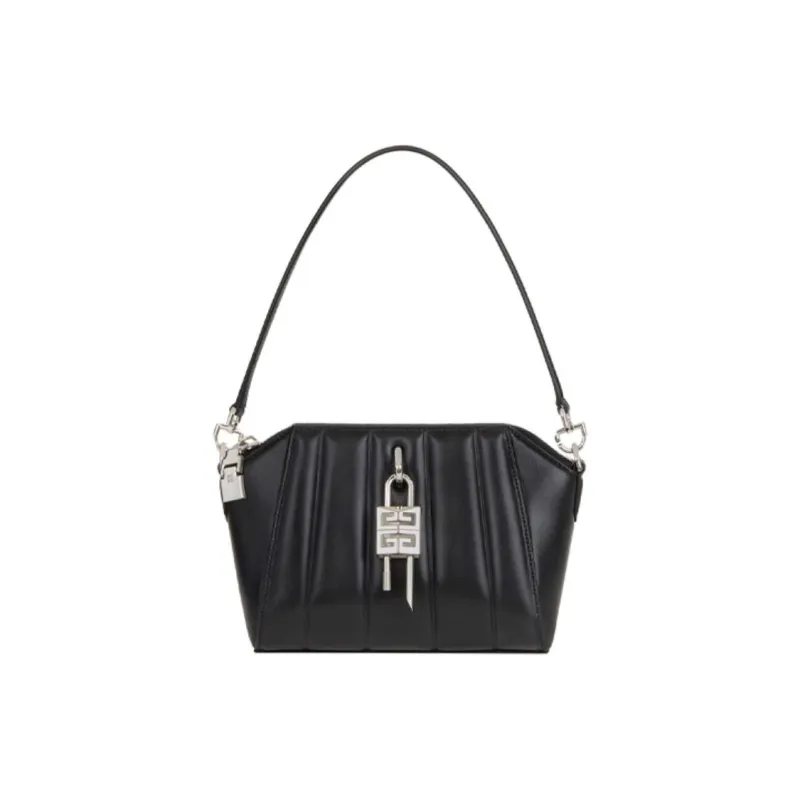 Givenchy Antigona Smooth Sheepskin And Quilting Sheepskin Shoulder Bag, Crossbody Bag Trumpets Women's Black-0