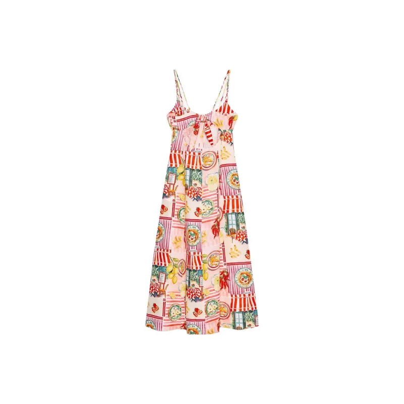 ZARA Sleeveless Dresses Women's Pink-1