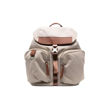 Timberland Cow Leather Trim Backpack Men's Light Beige/Cream Brown