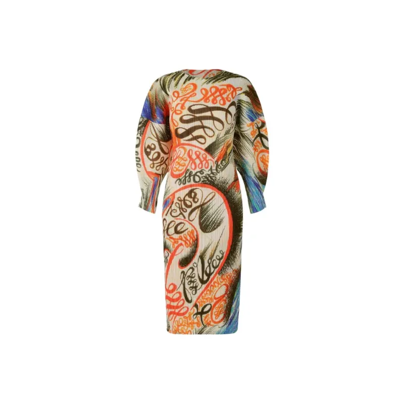 PLEATS PLEASE ISSEY MIYAKE Long Sleeved Dresses Women's White-0