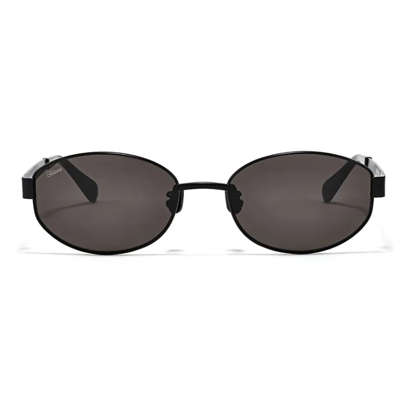 Fakeme Β Titanium Oval Sunglasses Unisex-5