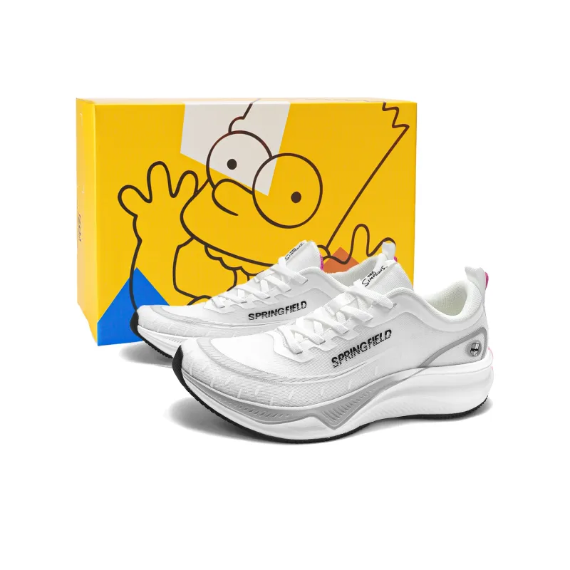 The Simpsons Running Shoes Unisex Low Top Berry Frost Pink/White Gray/Electric Lemon Blue-1