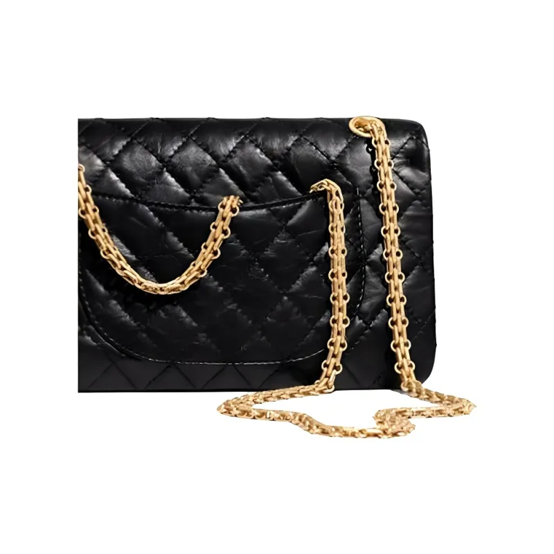 CHANEL 2.55 Leather Flap Bag, Shoulder Bag, Crossbody Bag Women's Black-3