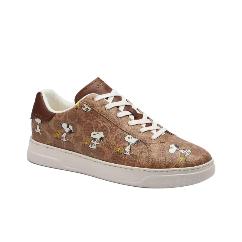 PEANUTS x COACH Low Top Skateboard Shoes Men's Brown-2