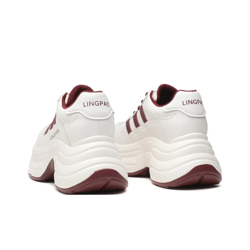 LINGPAO Slip Resistant Low Top Chunky Sneakers Women's-8