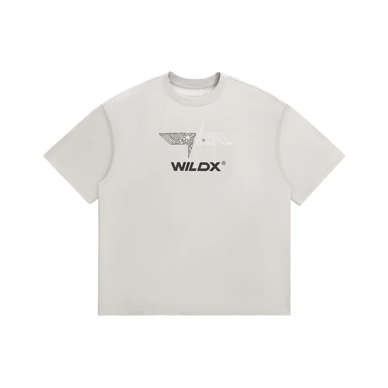 WILDX Summer Basic LOGO Short Sleeved T Shirts Unisex-51