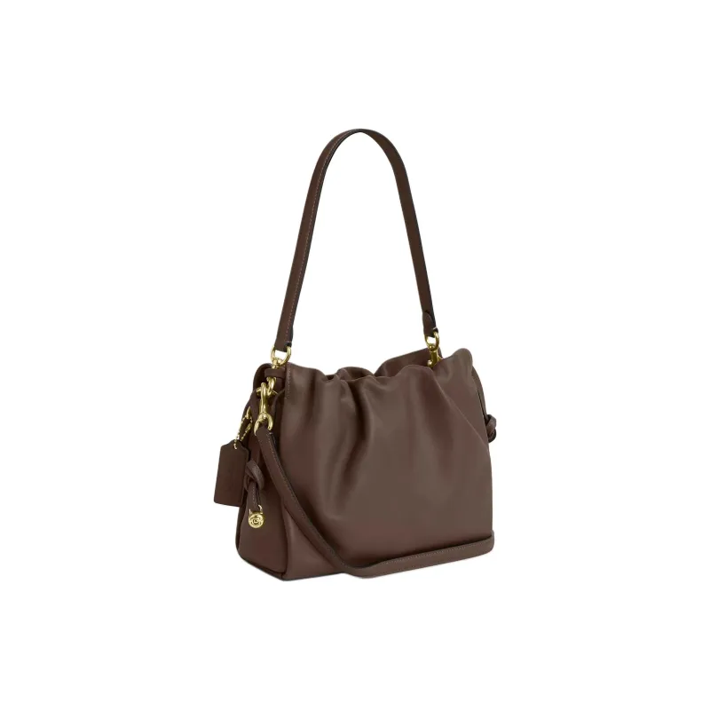 COACH Faye Leather Crossbody Bag, Shoulder Bag Trumpets Women's Tan-1