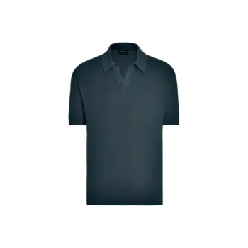 Zegna SS25 Polo Shirt Men's Lake Blue