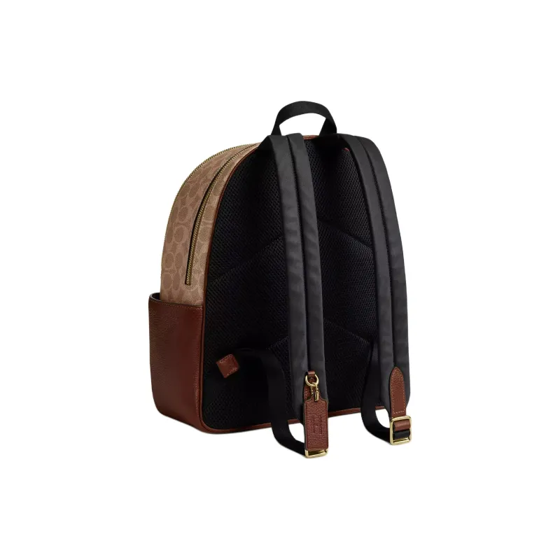 COACH PEANUTS Collaboration Coated Canvas Backpack Tubas Women's Tan & Brown Multicolor-1