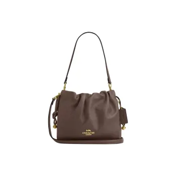 COACH Faye Leather Crossbody Bag, Shoulder Bag Trumpets Women's Tan