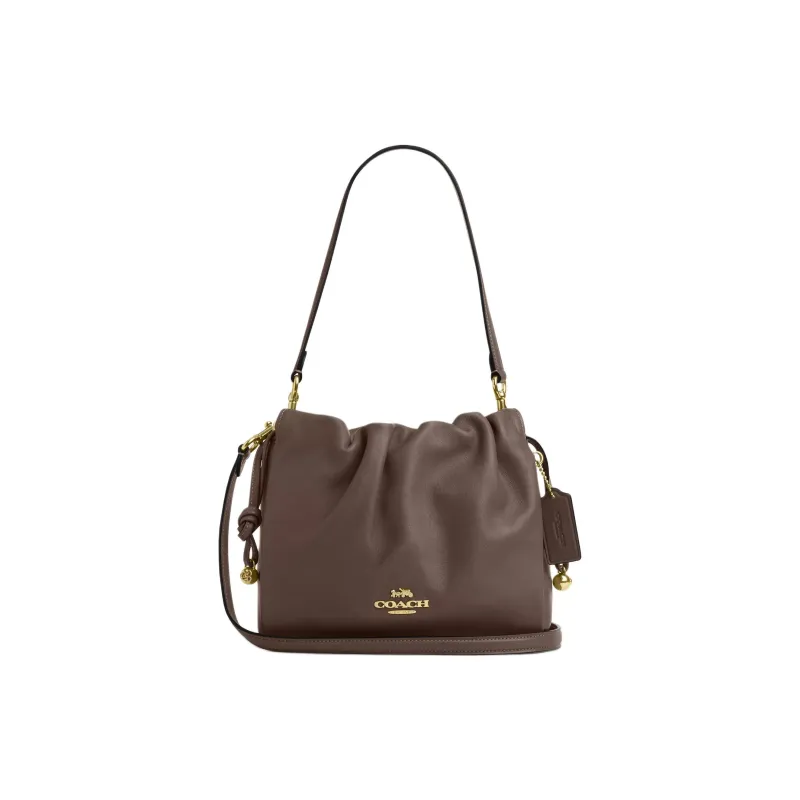 COACH Faye Leather Crossbody Bag, Shoulder Bag Trumpets Women's Tan-0