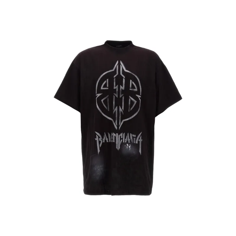 Balenciaga Bb Logo Printed Large Fit T Shirt-0