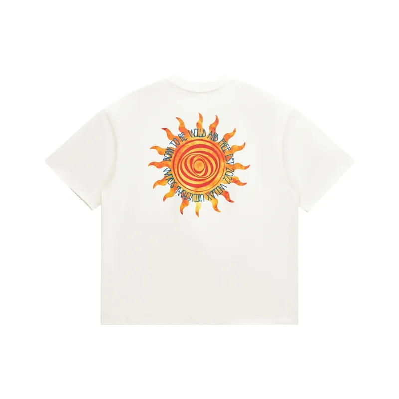 WILDX Summer Basic LOGO Short Sleeved T Shirts Unisex-55