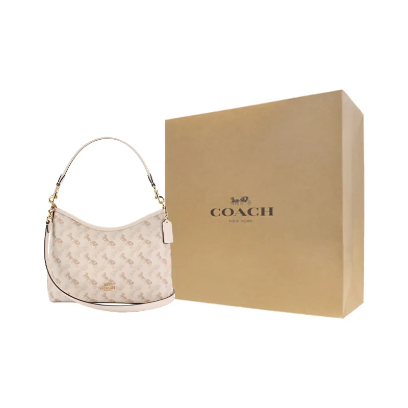 COACH LAUREL Canvas With Leather Shoulder Bag Tubas Women's Milk White-5