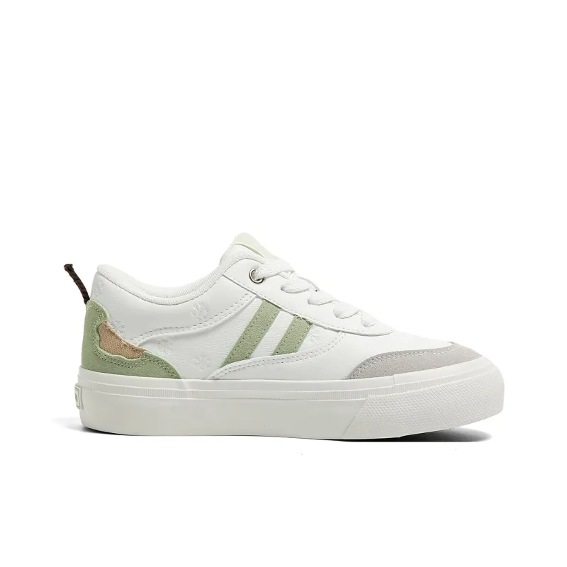HUANQIU Abrasion Resistant, Lightweight, And Breathable Low Top Skateboard Shoes Women's Green-1