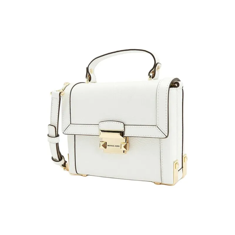 MICHAEL KORS Jayne Leather Shoulder Bag, Crossbody Bag, Handbag Small Size Women's Luminous White-1