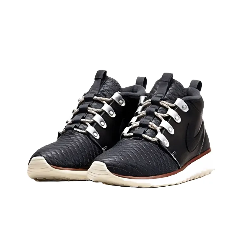 Nike Roshe Run Sneakerboot Qs Black Quilted-2
