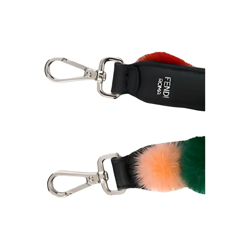 FENDI Cow Leather Bag Shoulder Strap Unisex Multicolor-1