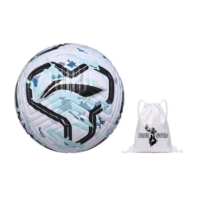 LiNing Size 5 Soccer TPU Seamless Thermal bonding Unisex White Black Blue-25