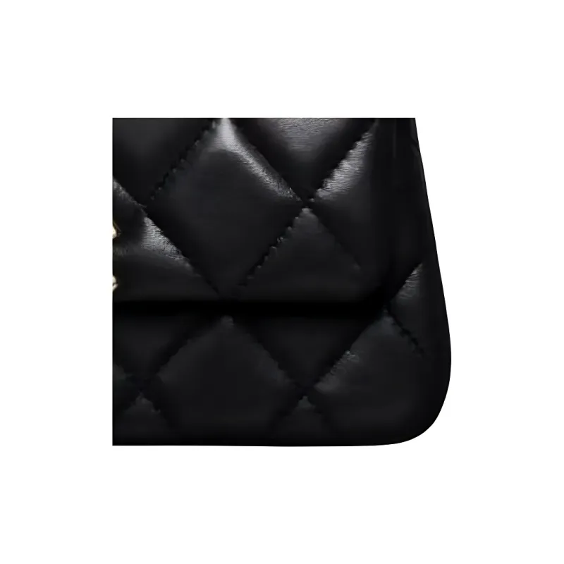 CHANEL Leather Crossbody Bag, Shoulder Bag Women's Black-3