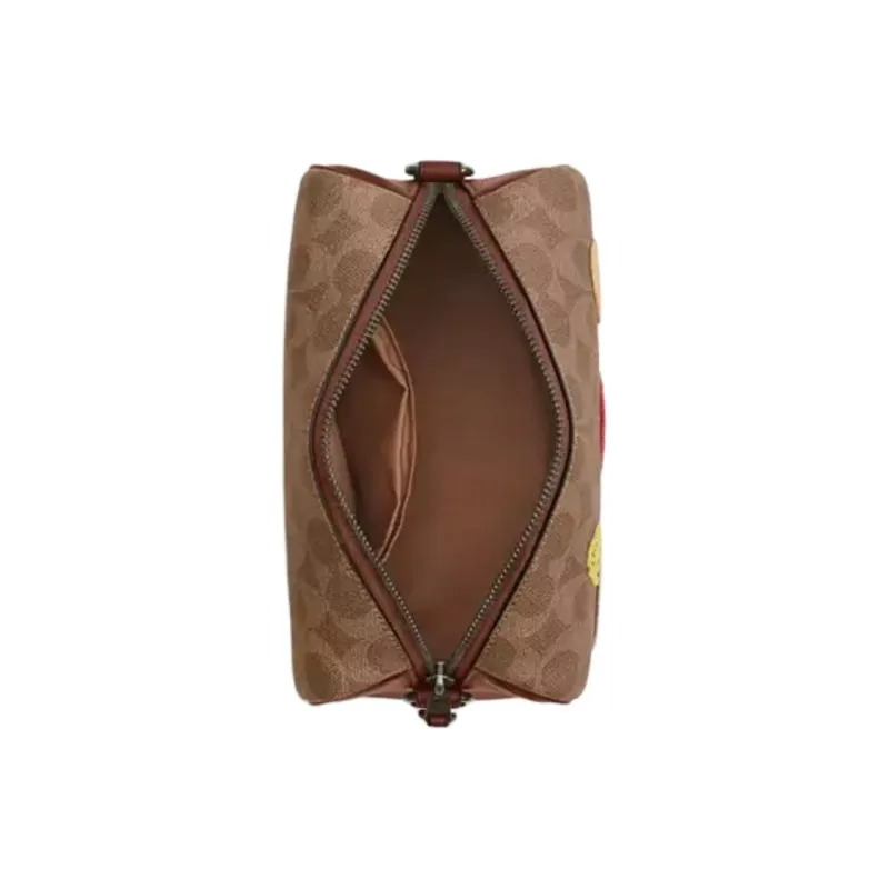 COACH PEANUTS Collaboration AXEL Coated Canvas Crossbody Bag, Shoulder Bag Mini Women's Brown-2