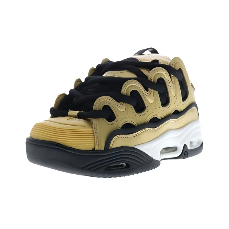 OSIRIS D3 Abrasion Resistant Low Top Skateboard Shoes Men's Gold-2