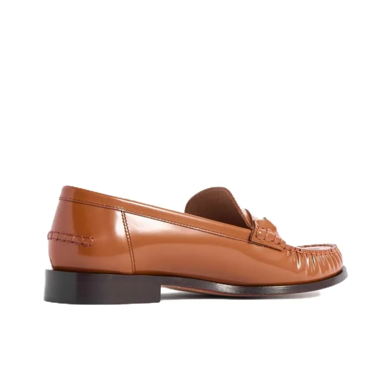 FERRAGAMO Vara Loafers Women's Brown-3