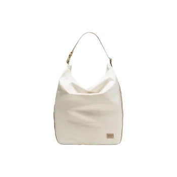 Lululemon Packable Polyester Handbag Regular Unisex Light Ivory White & Oak Brown